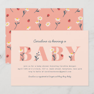 Invitation Baby shower de la petite dame