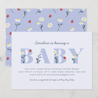 Invitation Baby shower de la petite dame - Lavenda
