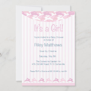 Invitation Baby shower de la petite fille