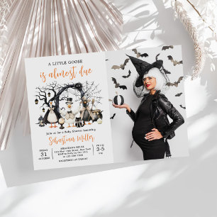 Invitation Baby shower de la petite oie d'Halloween