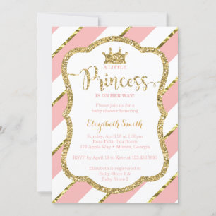 Invitation Baby shower de la petite princesse, Fau