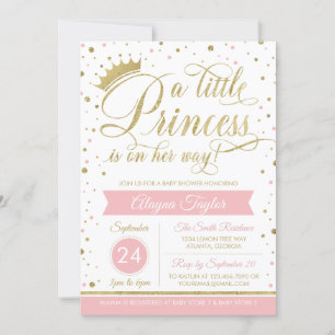 Invitation Baby shower de la petite princesse, Fau