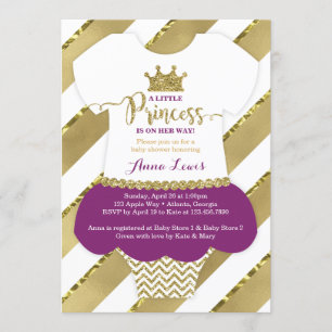 Invitation Baby shower de la petite princesse, Fau