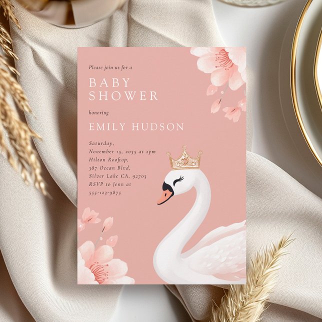 Invitation Baby shower de la petite princesse Swan (Créateur téléchargé)