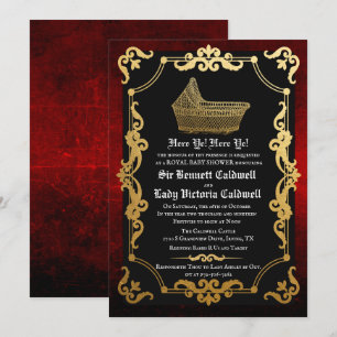 Invitation Baby shower de la Renaissance médiévale