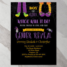Invitation Baby shower de la révélation de genre Halloween