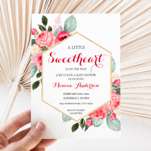 Invitation Baby shower de la Saint Valentin