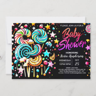Invitation Baby shower de la sérénité de Boho Candyland