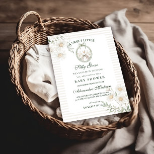 Invitation Baby Shower de la Silly Goose en Gingham Botanique