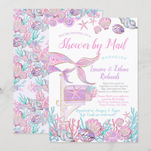 Invitation Baby shower de la sirène par courrier