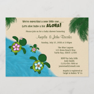 Invitation Baby shower DE LA TORTURE DE LA MER DE LA FILLE RO