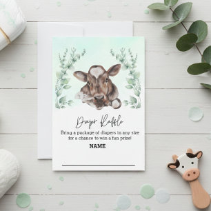Invitation Baby shower de la volaille de  de vache ferme Euca