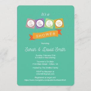 Invitation Baby shower de langue des signes