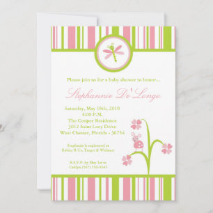 Invitation Baby shower de l'insecte des insectes d