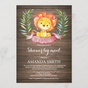 Invitation Baby shower de lion russe par courrier électroniqu