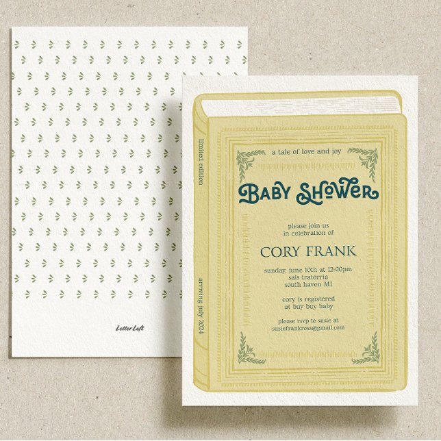 Invitation Baby shower de livre d'histoire (Créateur téléchargé)
