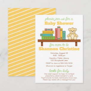 Invitation Baby shower de livre   Livres pour bébé