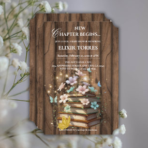 Invitation Baby shower de livres de contes magiques russes