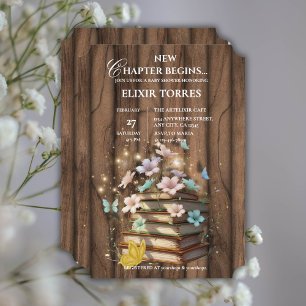 Invitation Baby shower de livres de contes magiques russes