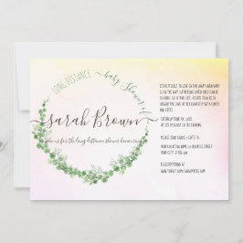INVITATION BABY SHOWER DE LONGUE DISTANCE VERT & JAUNE