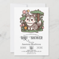 Baby shower de loup de taureau blanc Pastel