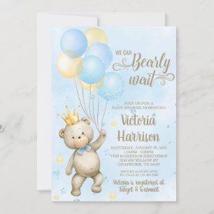 Invitation Baby shower de l'ours