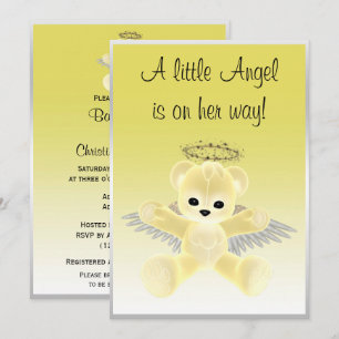 Invitation Baby shower de l'ours en peluche