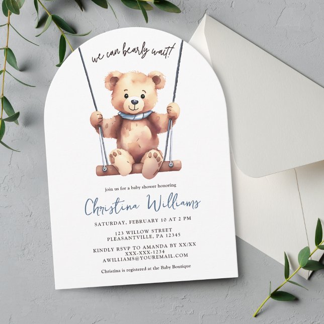Invitation Baby shower de l'ours en peluche (Créateur téléchargé)