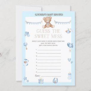Invitation Baby shower de l'ours en peluche - Nom modifiable,