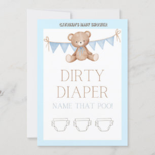 Invitation Baby shower de l'ours en peluche - Nom modifiable,