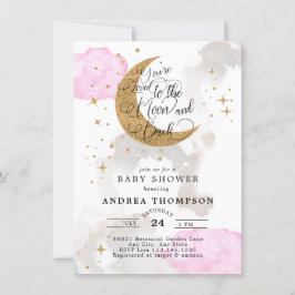 Invitation Baby shower de lune