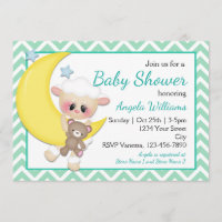 Baby shower de lune d'agneau et de croissant