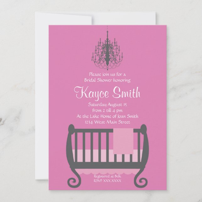 Invitation Baby shower de lustre (Devant)