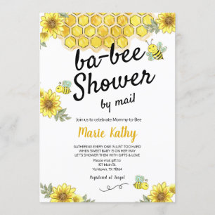 Invitation Baby shower de maman à bee par la poste