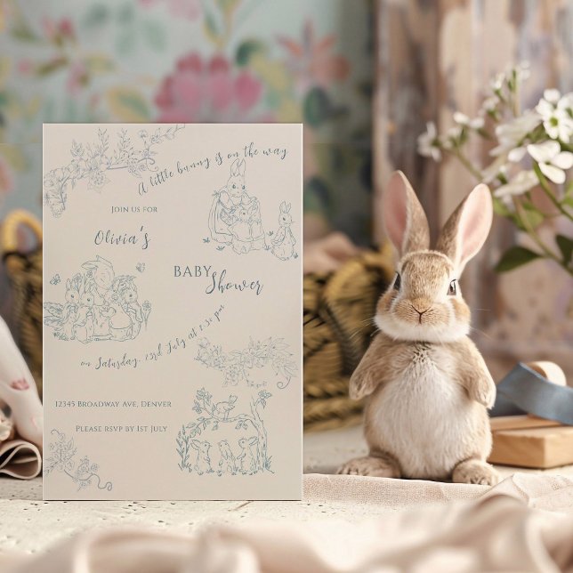Invitation Baby shower de maman de Peter Rabbit (Créateur téléchargé)