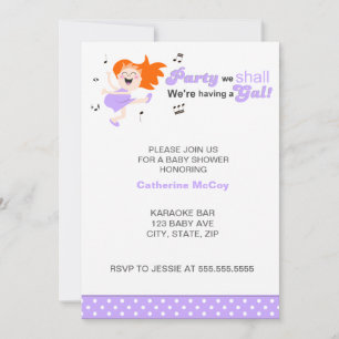 Invitation baby shower de maman-to-be de rousse à tête rouge