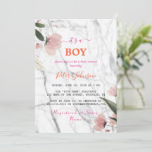 Baby shower de Marbre blanc de Personnaliser de no