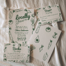 Baby shower de marché de fermiers cultivés localem