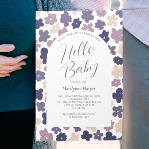 Invitation Baby shower de marguerite Cute Boho