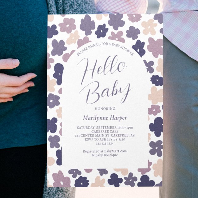 Invitation Baby shower de marguerite Cute Boho (Créateur téléchargé)