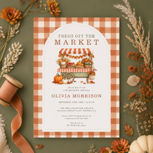 Invitation Baby Shower de Mariage Citrouille Fraîche du March