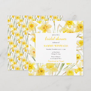 Invitation Baby Shower de Mariée Narcisses de Printemps