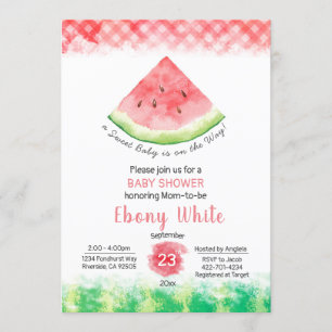 Invitation Baby shower de melon d'eau