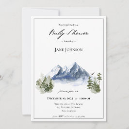 Invitation Baby shower de montagne