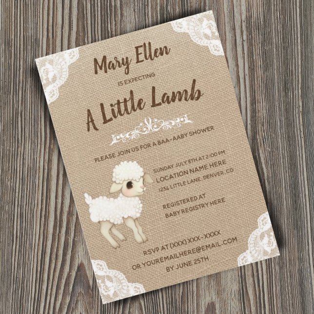 Invitation Baby shower de moutons de bébé neutre selon le sex (Créateur téléchargé)