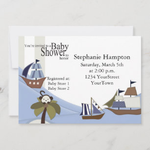 Invitation Baby shower de navires