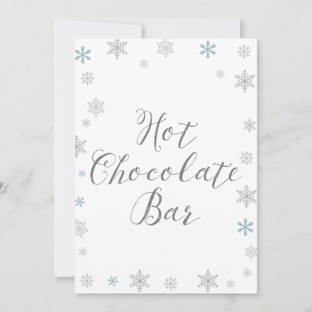 Invitation Baby shower de neige d'hiver Taille du signal 5x7" (Devant)