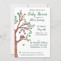 Baby shower de nid d'oiseau mobile Feuille Heart