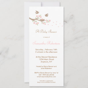Invitation Baby shower de nids d'oiseaux