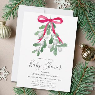 Invitation Baby shower de Noël